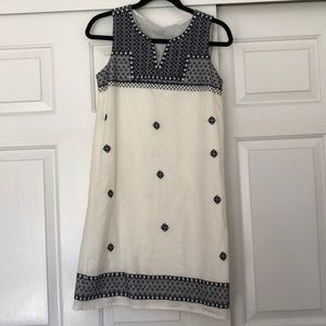 Lliya Dress Cream & Navy